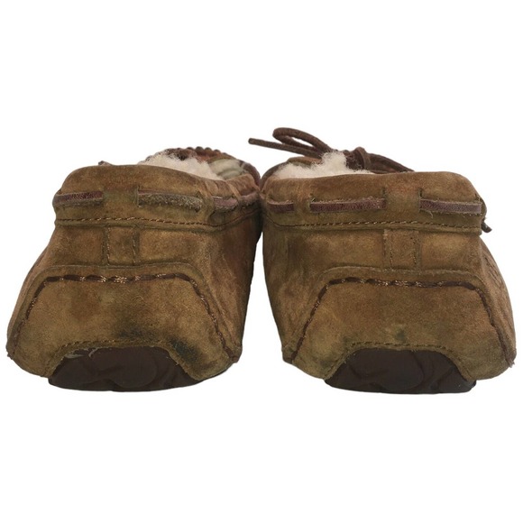 Ugg Dakota Slip On Leather Slippers Wool Lining Womens Brown 10 - Picture 6 of 12